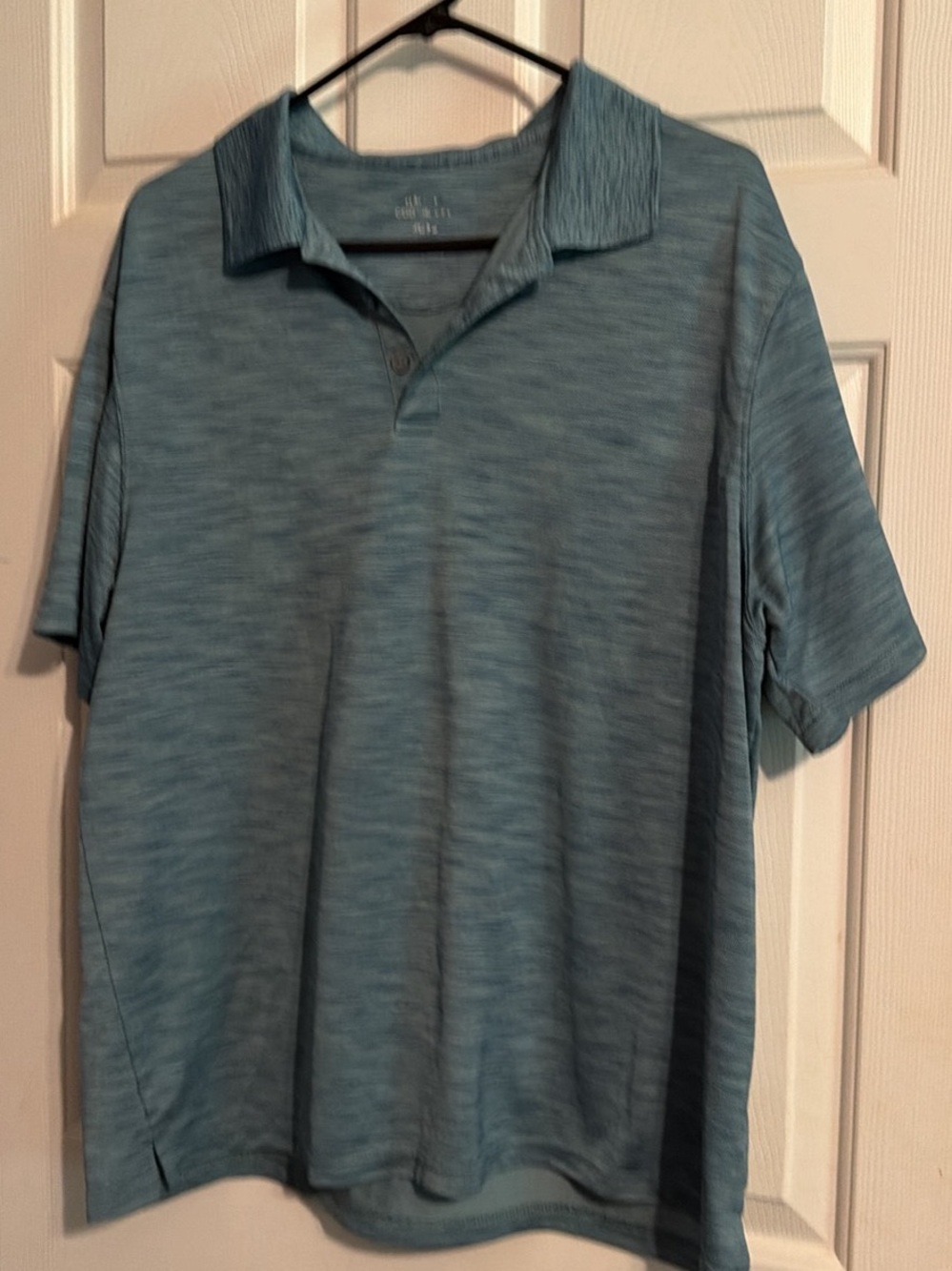 Men's Heather Teal Short-Sleeve Polo